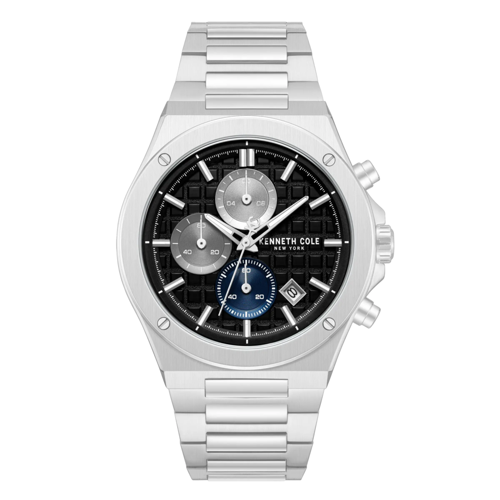 KENNETH COLE NEW YORK MEN WATCH SILVER STAINLESS STEEL BRACELET