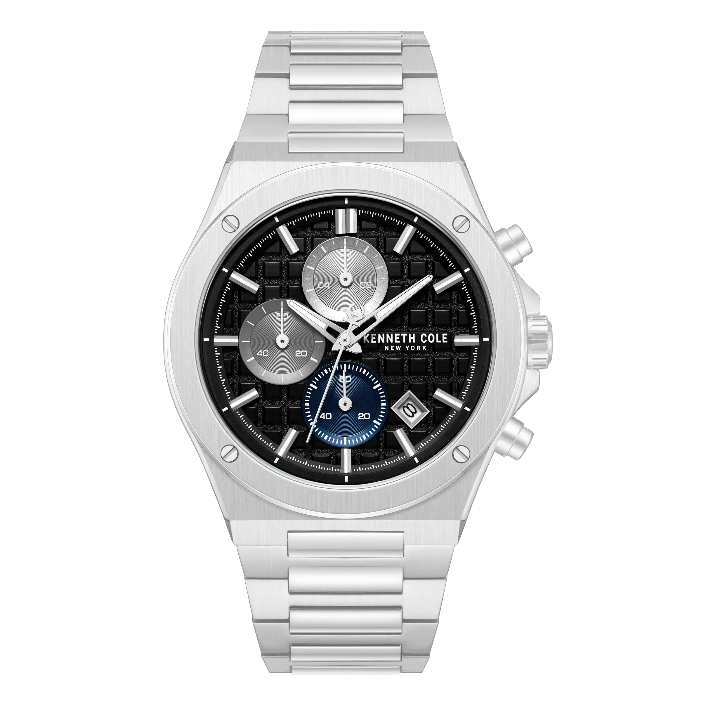 KENNETH COLE NEW YORK MEN WATCH SILVER STAINLESS STEEL BRACELET