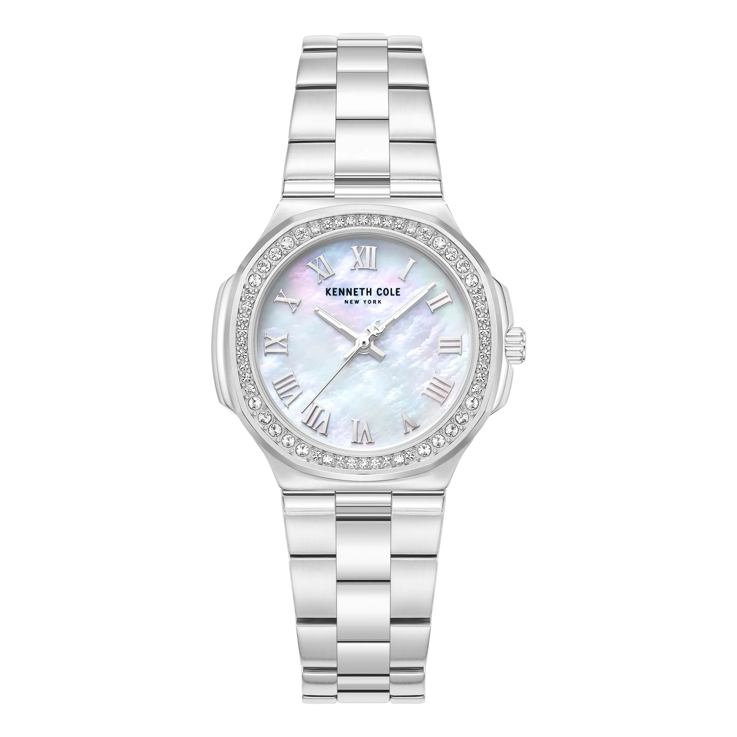 KENNETH COLE NEW YORK WOMAN WATCH SILVER STAINLESS STEEL BRACELET