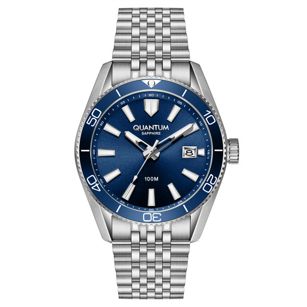 QUANTUM WATCH ADRENALINE SILVER STAINLESS STEEL BRACELET