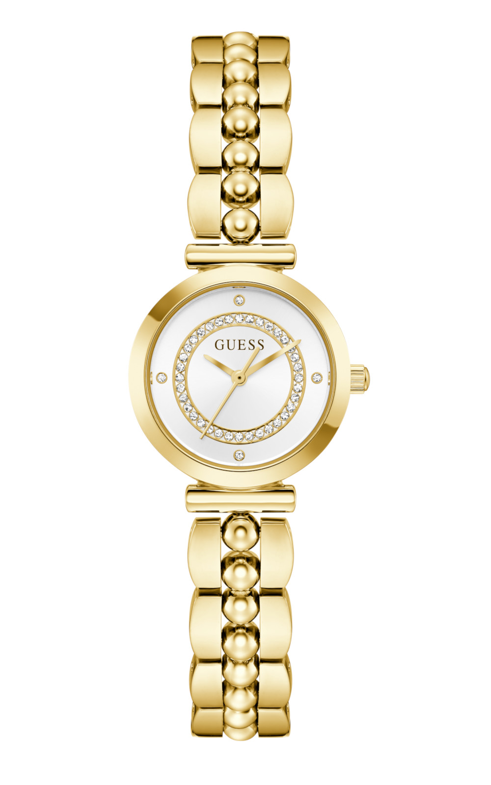 Γυναικείο ρολόι GUESS Leena GW0994L2 από χρυσό ανακυκλωμένο ατσάλι με κρύσταλλα