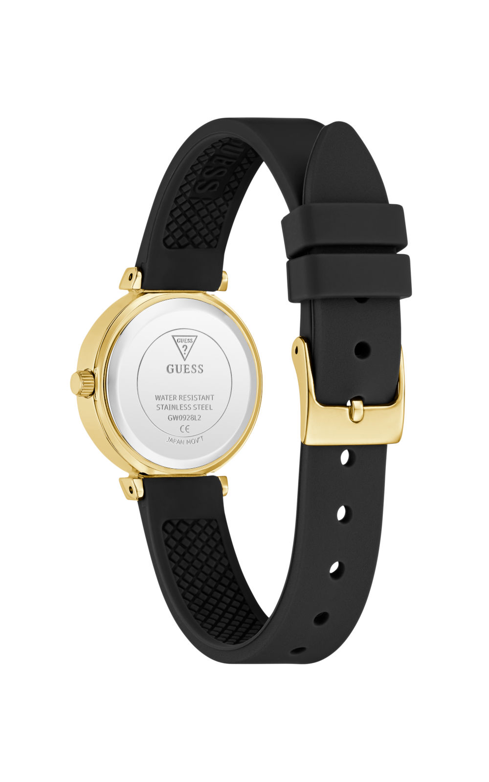 GUESS WOMAN WATCH Mini Rumor Black Silicone Strap - Image 3