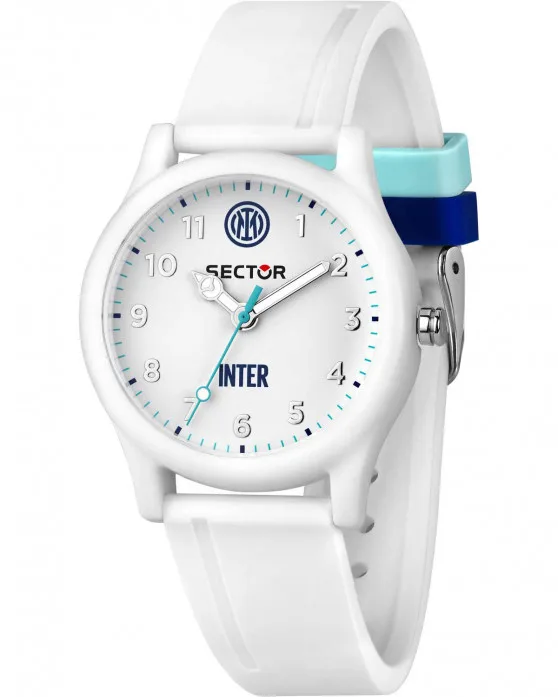 Ανδρικό ρολόι Sector EX-Q Inter White Silicone Special Edition με λευκό λουράκι σιλικόνης