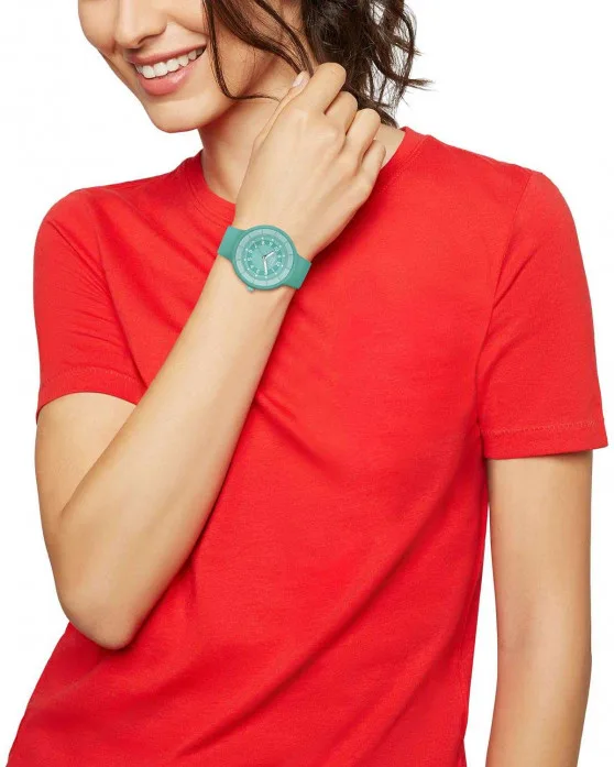 HIP HOP Watch Hero Dot Solar turquoise Silicone Strap - Image 4