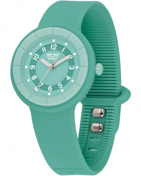 HIP HOP Watch Hero Dot Solar turquoise Silicone Strap - Image 3