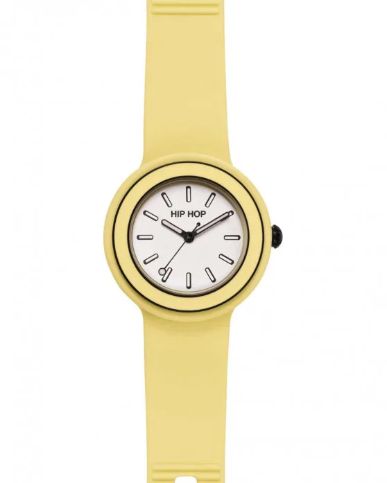 HIP HOP Watch Hero Dot Bezel banana yellow Silicone Strap - Image 5