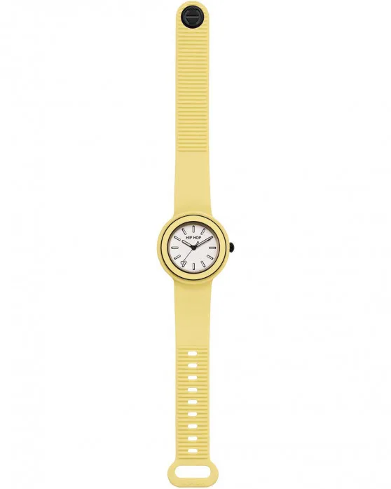 HIP HOP Watch Hero Dot Bezel banana yellow Silicone Strap - Image 2
