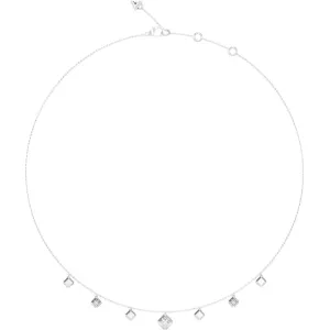 Γυναικείο ατσάλινο κολιέ Guess Ace of Diamonds με κρεμαστά στοιχεία σε σχήμα ρόμβου